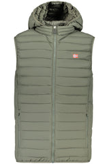THE NORTH STONE MEN'S GREEN SLEEVELESS JACKET
