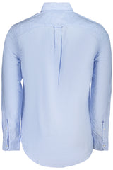 TOMMY HILFIGER MEN'S LONG-SLEEVED SHIRT, BLUE