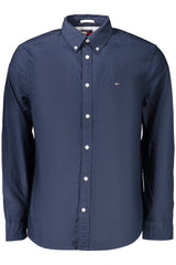 TOMMY HILFIGER MEN'S LONG-SLEEVED SHIRT, BLUE