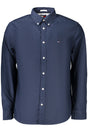 TOMMY HILFIGER MEN'S LONG-SLEEVED SHIRT, BLUE