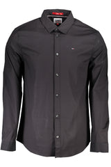 TOMMY HILFIGER MEN'S BLACK LONG SLEEVE SHIRT