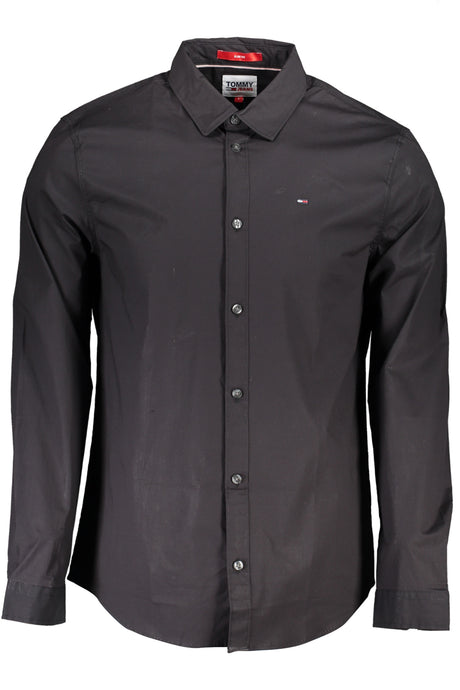 TOMMY HILFIGER MEN'S BLACK LONG SLEEVE SHIRT