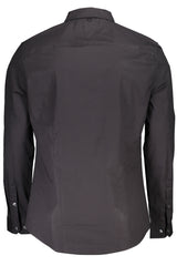 TOMMY HILFIGER MEN'S BLACK LONG SLEEVE SHIRT