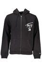 TOMMY HILFIGER MEN'S BLACK ZIPPED SWEATSHIRT