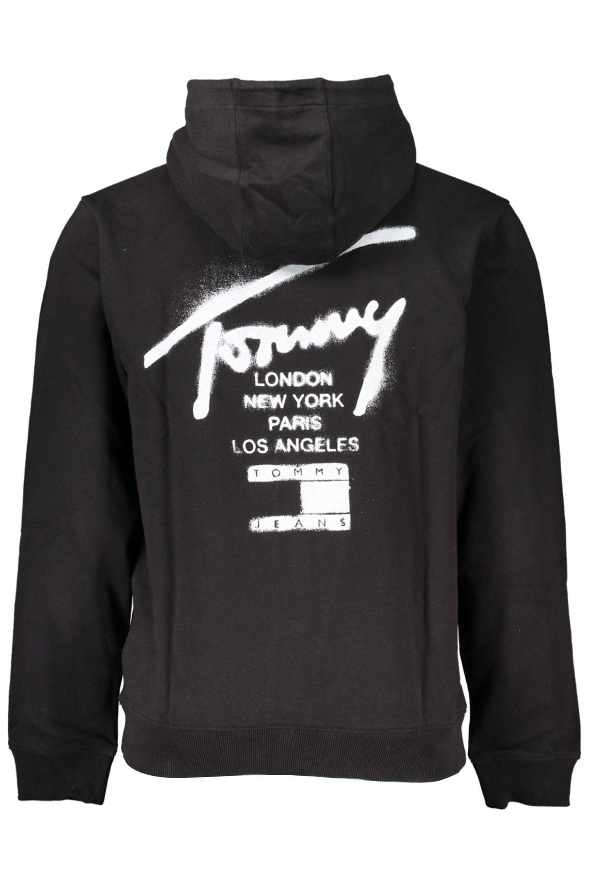 TOMMY HILFIGER MEN'S BLACK ZIPPED SWEATSHIRT