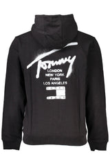 TOMMY HILFIGER MEN'S BLACK ZIPPED SWEATSHIRT
