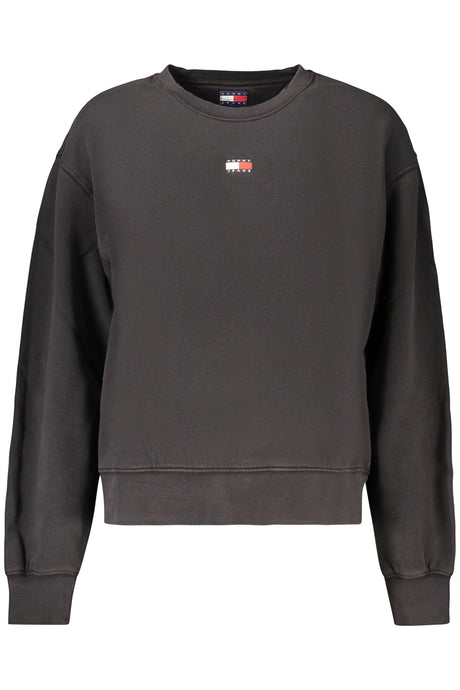 TOMMY HILFIGER WOMEN'S BLACK ZIP-UP SWEATSHIRT