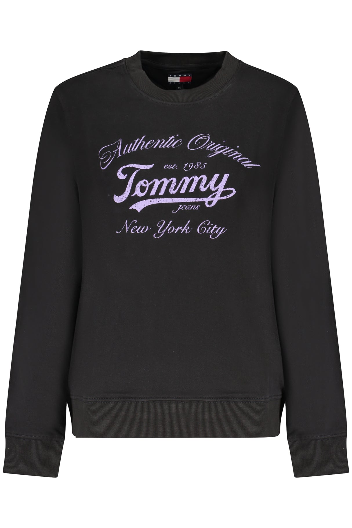 TOMMY HILFIGER WOMEN'S BLACK ZIP-UP SWEATSHIRT