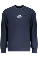 TOMMY HILFIGER MEN'S BLUE ZIP-UP SWEATSHIRT