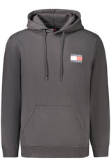 TOMMY HILFIGER MEN'S BLACK ZIP-UP SWEATSHIRT