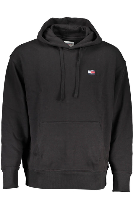 TOMMY HILFIGER MEN'S BLACK ZIPLESS SWEATSHIRT