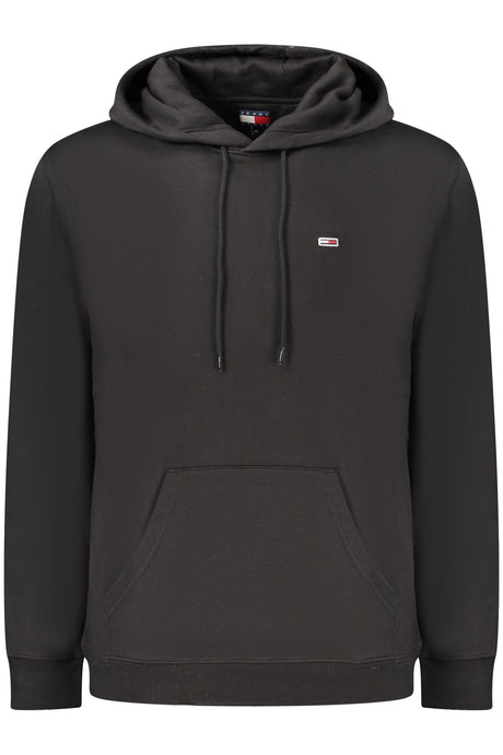 TOMMY HILFIGER MEN'S BLACK ZIP-UP SWEATSHIRT