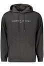 TOMMY HILFIGER MEN'S BLACK ZIP-UP SWEATSHIRT