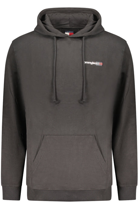 TOMMY HILFIGER MEN'S BLACK ZIP-UP SWEATSHIRT