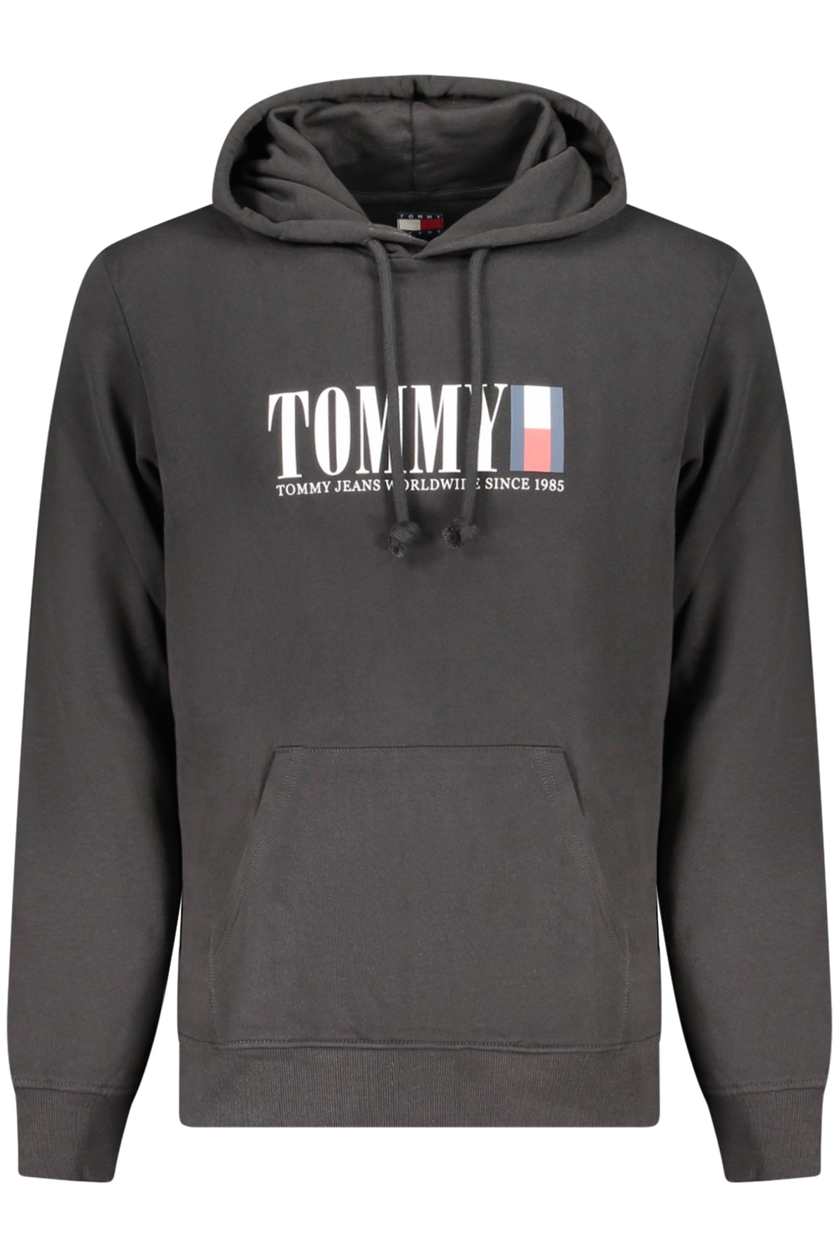TOMMY HILFIGER MEN'S BLACK ZIP-UP SWEATSHIRT