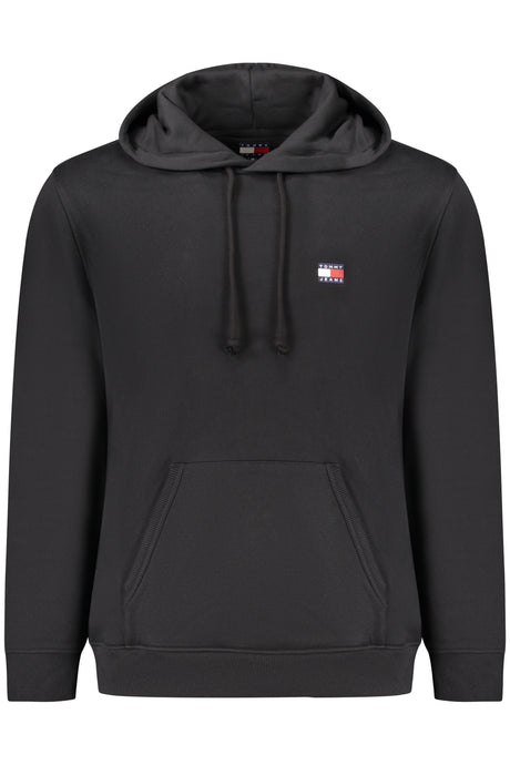 TOMMY HILFIGER MEN'S BLACK ZIP-UP SWEATSHIRT