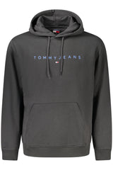 TOMMY HILFIGER MEN'S BLACK ZIP-UP SWEATSHIRT