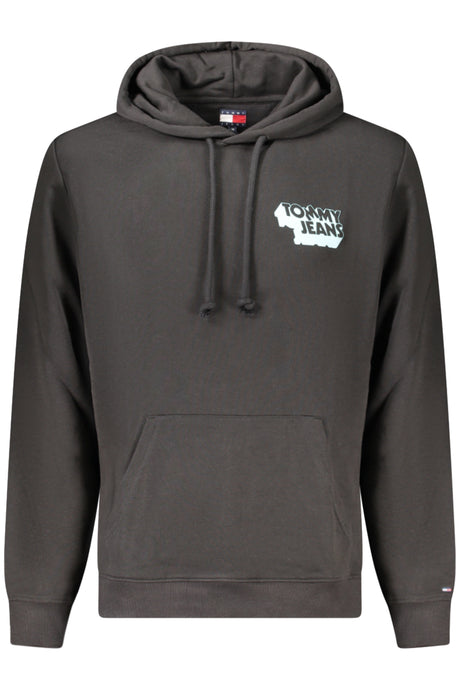 TOMMY HILFIGER MEN'S BLACK ZIP-UP SWEATSHIRT