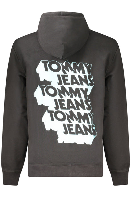 TOMMY HILFIGER MEN'S BLACK ZIP-UP SWEATSHIRT
