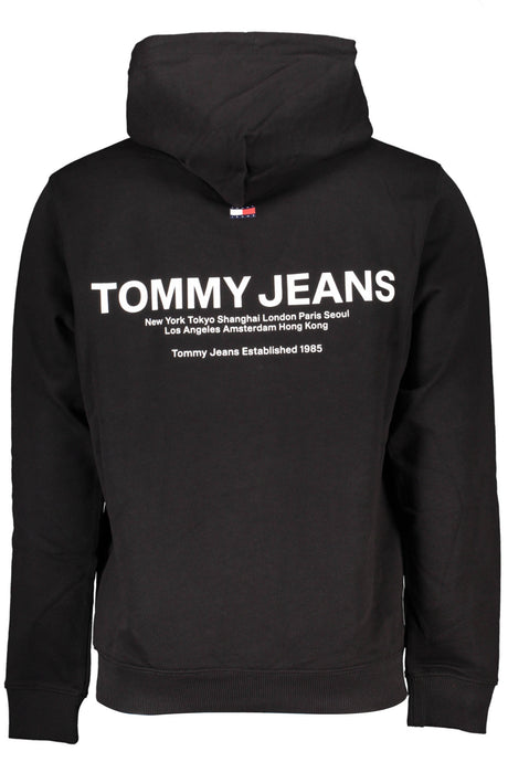 TOMMY HILFIGER MEN'S BLACK ZIPLESS SWEATSHIRT