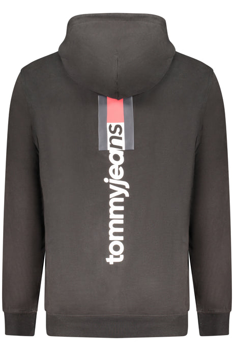 TOMMY HILFIGER MEN'S BLACK ZIP-UP SWEATSHIRT