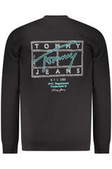 TOMMY HILFIGER MEN'S BLACK ZIP-UP SWEATSHIRT