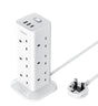 Tessan 12 Gang Extension 3 USB 2m 13A TPS04-UK-C