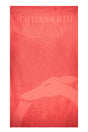 TRUSSARDI JEANS WOMEN'S BEACH TOWEL RED