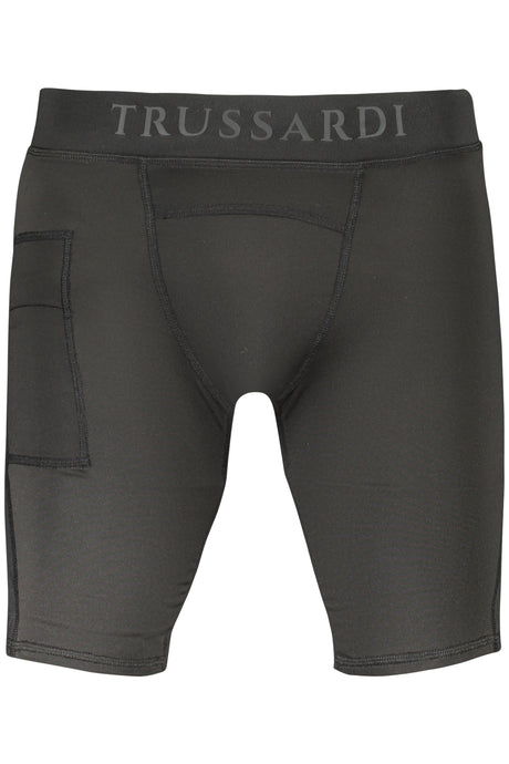 TRUSSARDI BLACK MEN'S LEGGINGS