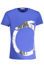 TRUSSARDI MEN'S SHORT SLEEVED T-SHIRT BLUE