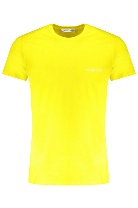 TRUSSARDI YELLOW MEN'S SHORT SLEEVED T-SHIRT