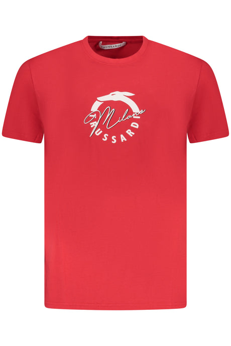 TRUSSARDI MEN'S SHORT SLEEVE T-SHIRT RED