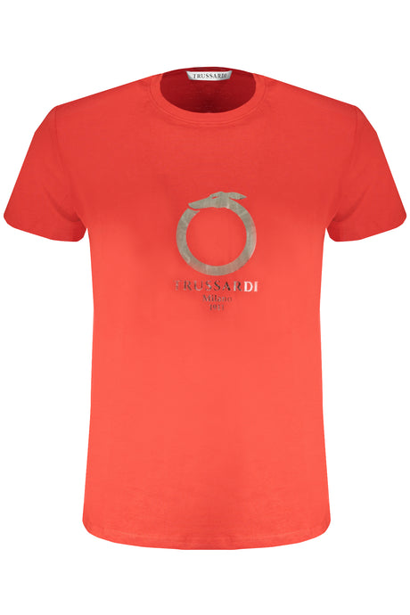 TRUSSARDI MEN'S SHORT SLEEVE T-SHIRT RED