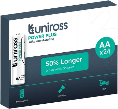 Uniross Alkaline AA Power Plus Box of 24 Pcs