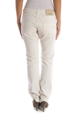 UP STAR WHITE WOMAN TROUSERS