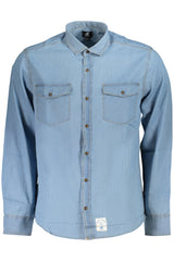 US GRAND MEN'S LONG-SLEEVED SHIRT, BLUE
