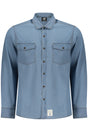 US GRAND MEN'S LONG-SLEEVED SHIRT, BLUE