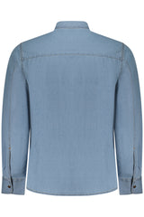 US GRAND MEN'S LONG-SLEEVED SHIRT, BLUE