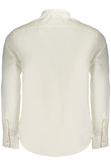 US GRAND MEN'S LONG-SLEEVED WHITE SHIRT