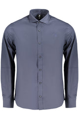 US GRAND MEN'S BLUE LONG-SLEEVED SHIRT