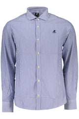 US GRAND MEN'S BLUE LONG-SLEEVED SHIRT