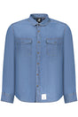 US GRAND MEN'S BLUE LONG-SLEEVED SHIRT
