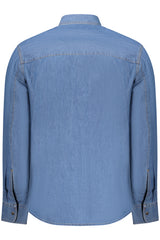 US GRAND MEN'S BLUE LONG-SLEEVED SHIRT