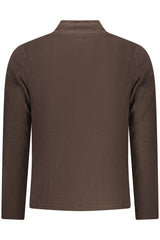 US GRAND MEN'S BROWN ZIP-UP SWEATSHIRT