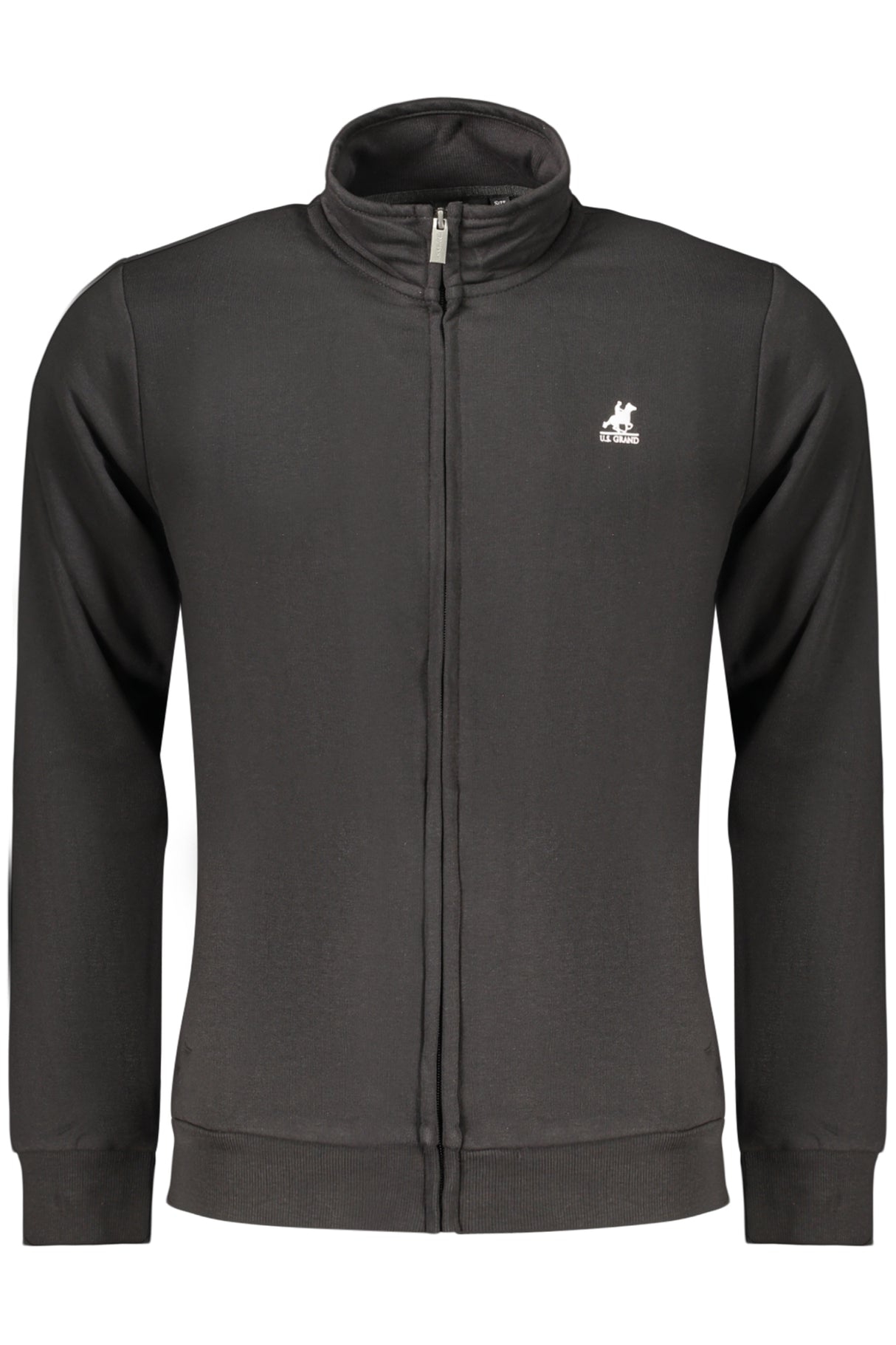 US GRAND MEN'S BLACK ZIP-UP SWEATSHIRT