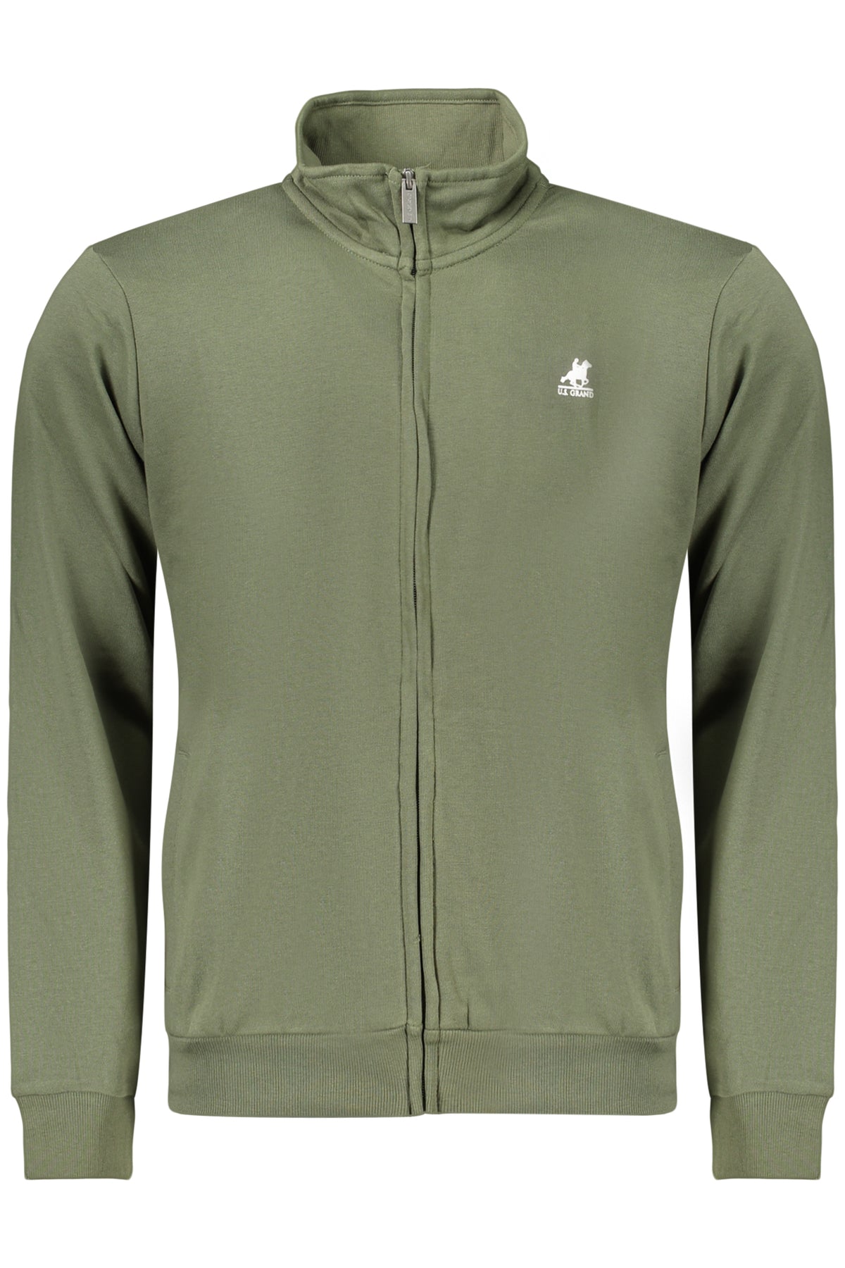 US GRAND MEN'S GREEN ZIP-UP SWEATSHIRT