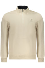 US GRAND MEN'S BEIGE ZIP-UP SWEATSHIRT