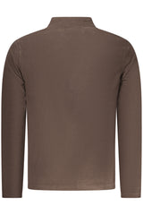US GRAND MEN'S BROWN ZIP-UP SWEATSHIRT