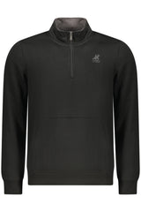 US GRAND MEN'S BLACK ZIP-UP SWEATSHIRT