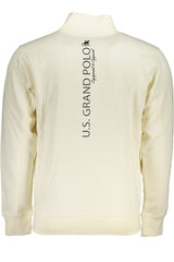 US GRAND MEN'S WHITE ZIP-UP SWEATSHIRT
